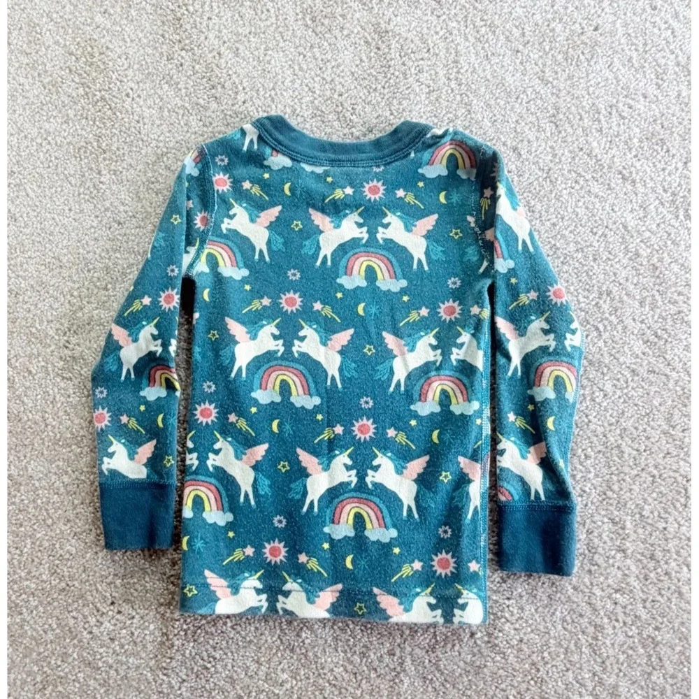Hanna Andersson Rainbow Unicorn‎ Kids Long John Pajama Set - size 3T (90cm)